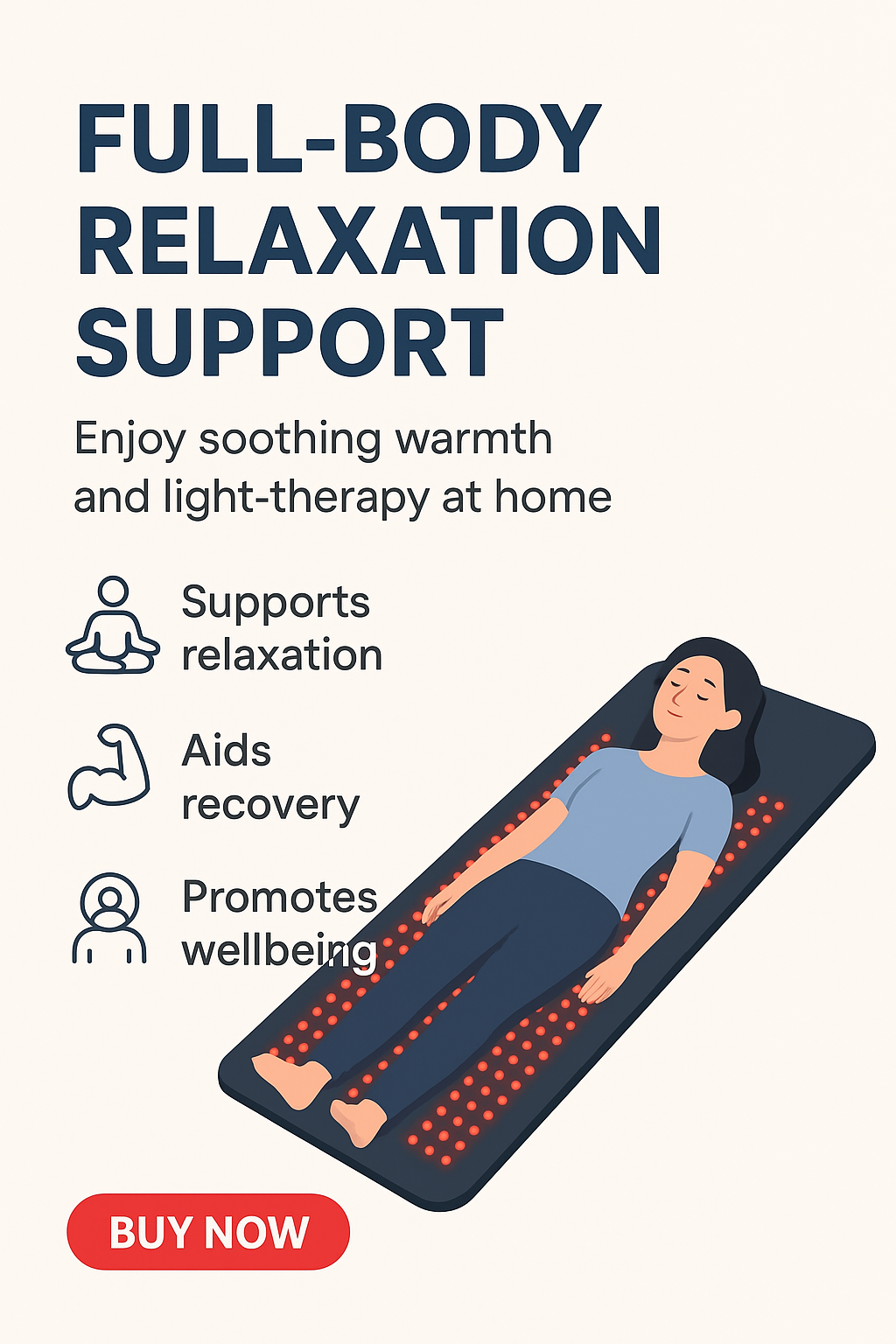 Red Light Therapy Mat for Home Wellness | Full-Body Relaxation
