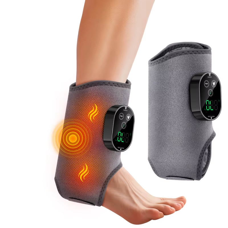 4 in 1 Electric Foot Ankle Massager Vibration & Heating Pads for Muscle Relief Elbow Relax Muscles Warmth in Winter