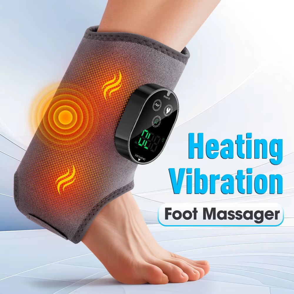 4 in 1 Electric Foot Ankle Massager Vibration & Heating Pads for Muscle Relief Elbow Relax Muscles Warmth in Winter