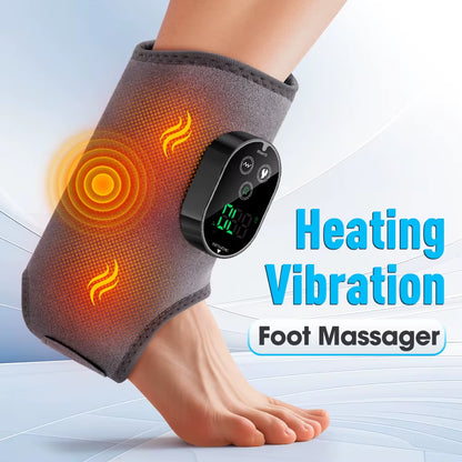 4 in 1 Electric Foot Ankle Massager Vibration & Heating Pads for Muscle Relief Elbow Relax Muscles Warmth in Winter