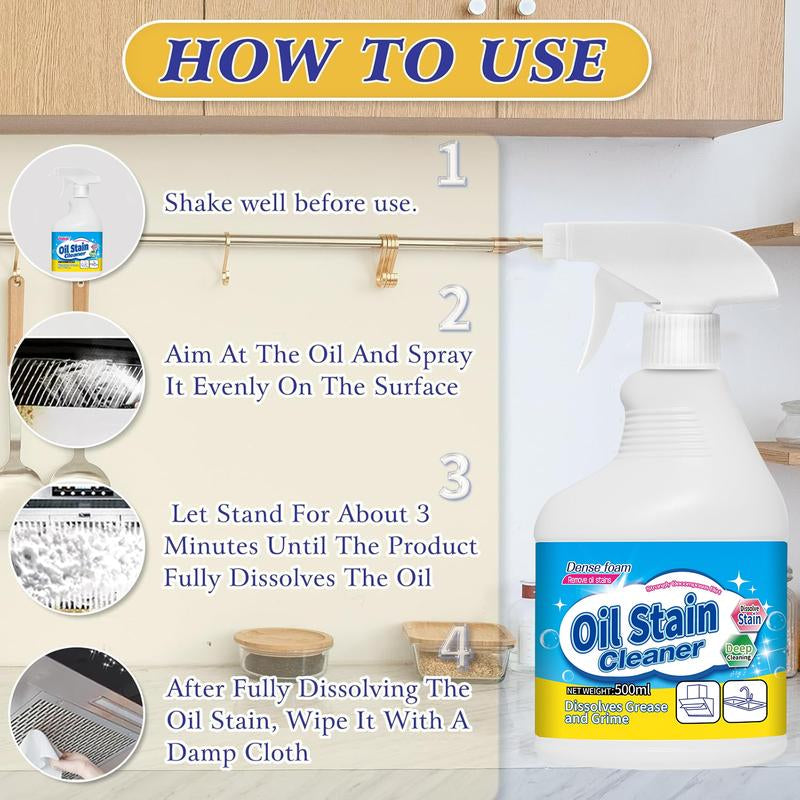 All Purpose Cleaner 2025 Upgrade Grease Cleaner Kitchen Foam Grime Remover for Stubborn Kitchen Dirt Multifunctional Degreasing Power Fast Thorough Cleaning Gentle Safe Formula