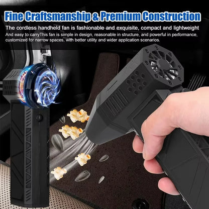 X6 Turbofan Handheld High Power Jet Fan 130000RPM Brushless Motor Mini Air Duster for Efficient Cleaning Black
